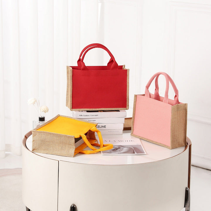 Spacious jute bag with reinforced handles Kalsten