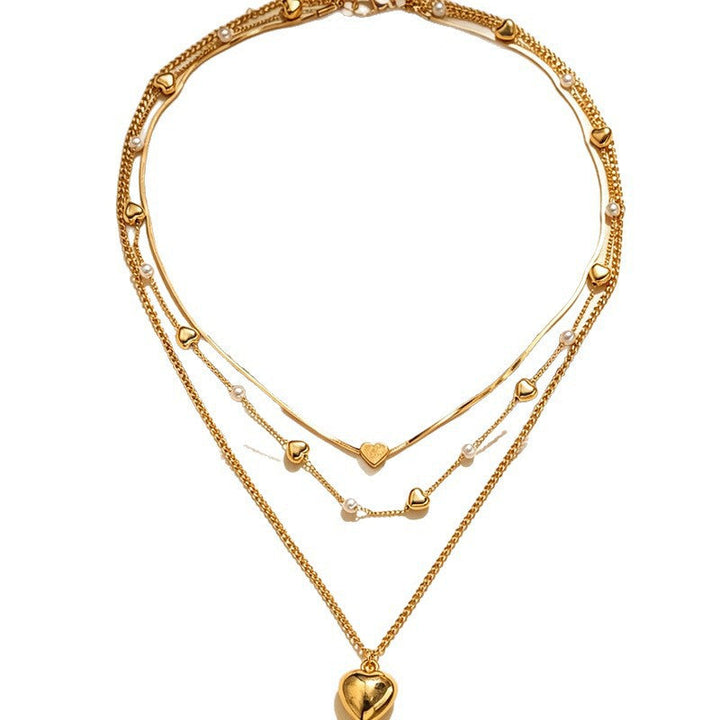 Heart-Shaped Layered Necklace Kalsten