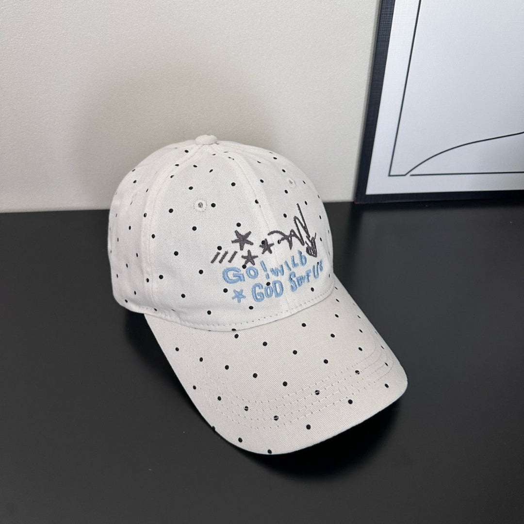 Women's Trendy Polka Dot Embroidered Baseball Cap Kalsten