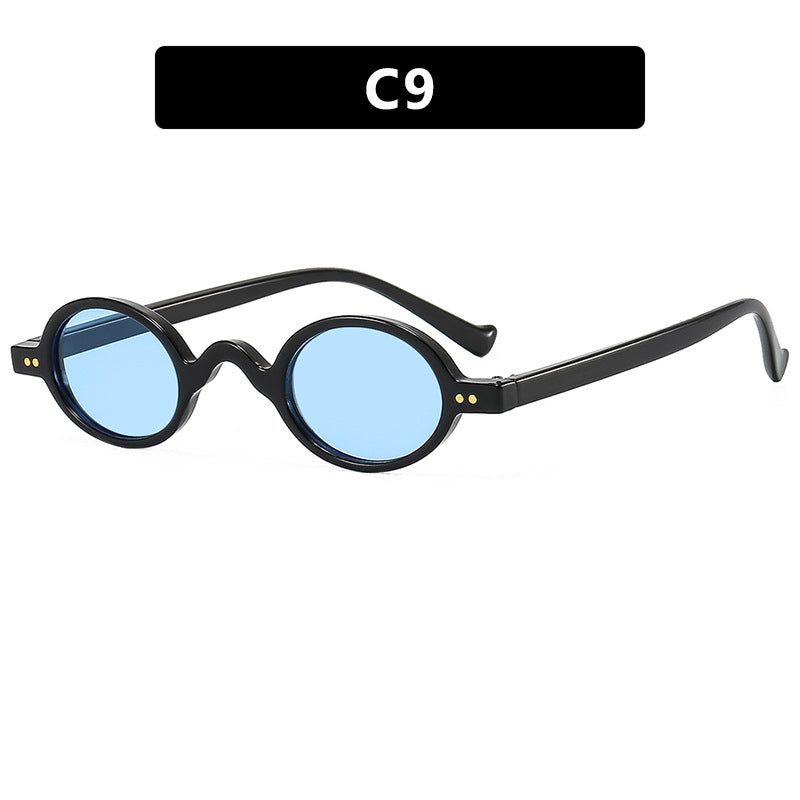 Women's round sunglasses with distinctive design and high-quality plastic frame Kalsten