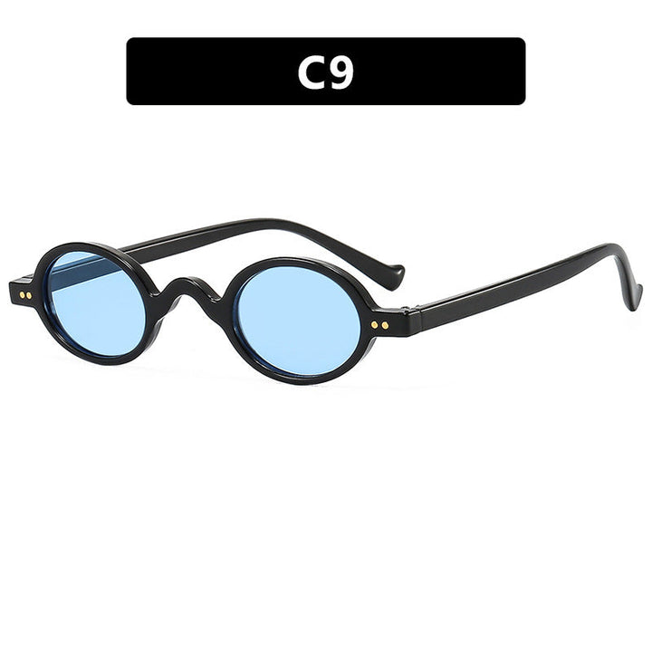 Women's round sunglasses with distinctive design and high-quality plastic frame Kalsten