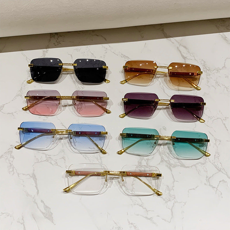 Women's fashionable rectangular sunglasses with elegant metal accent Kalsten