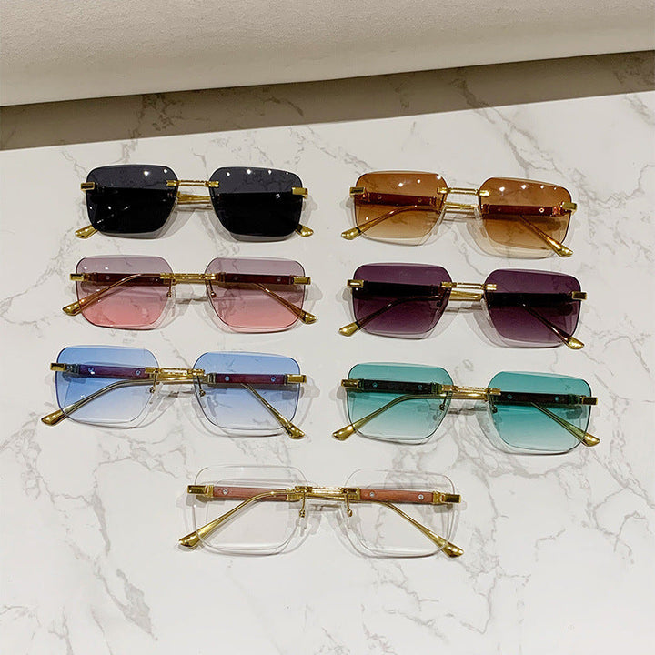 Women's fashionable rectangular sunglasses with elegant metal accent Kalsten