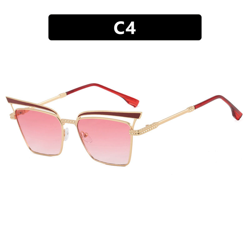 Women's square designer glasses with delicate metal frame Kalsten