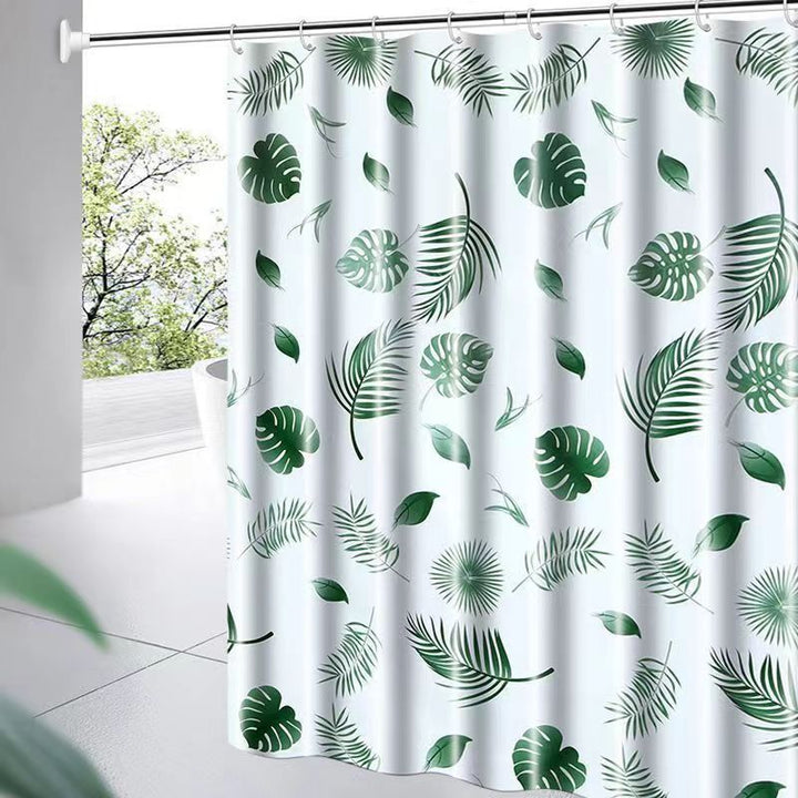Botanical Leaf Pattern Shower Curtain Kalsten