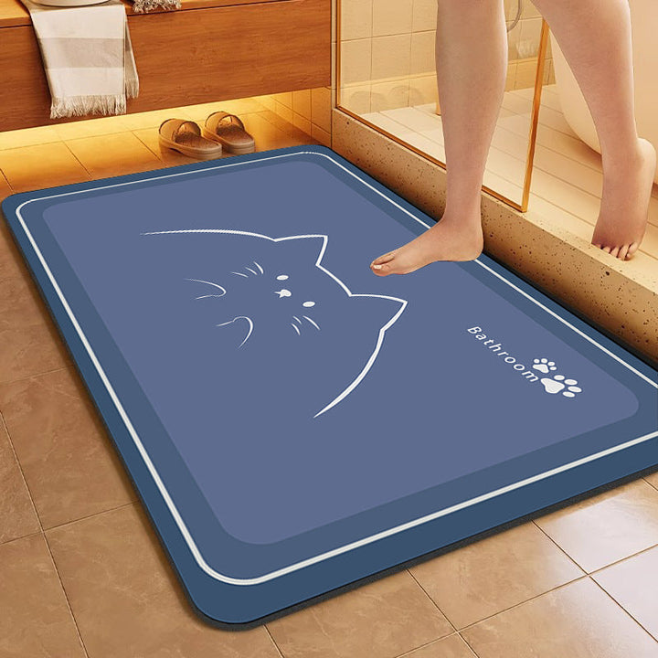 Cute Cat-Themed Bath Mat