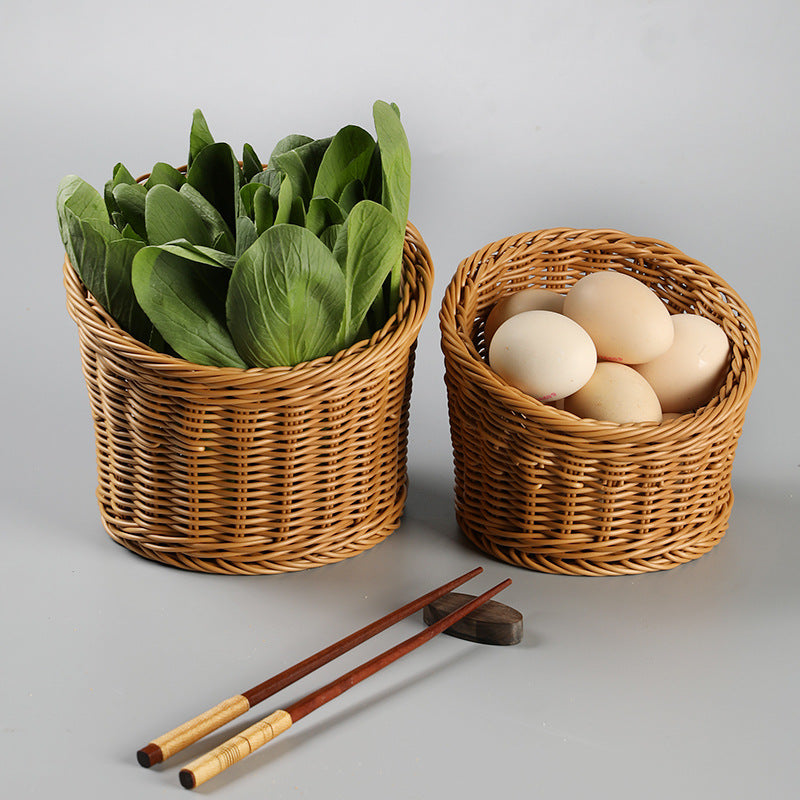 Handcrafted Natural Wicker Storage Basket Kalsten