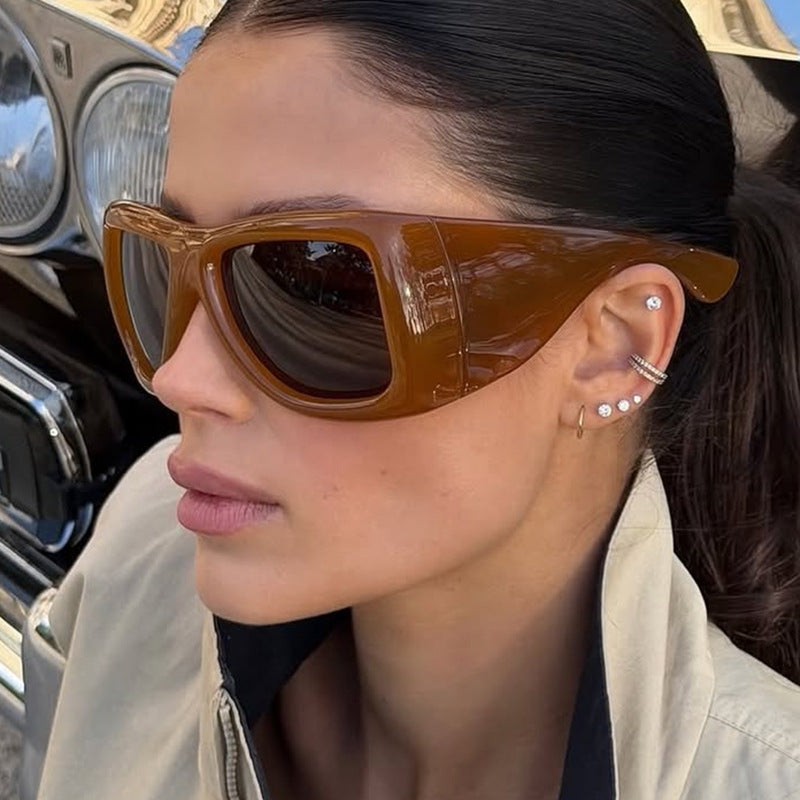 Ladies trendy oversized sunglasses with striking tortoiseshell design Kalsten