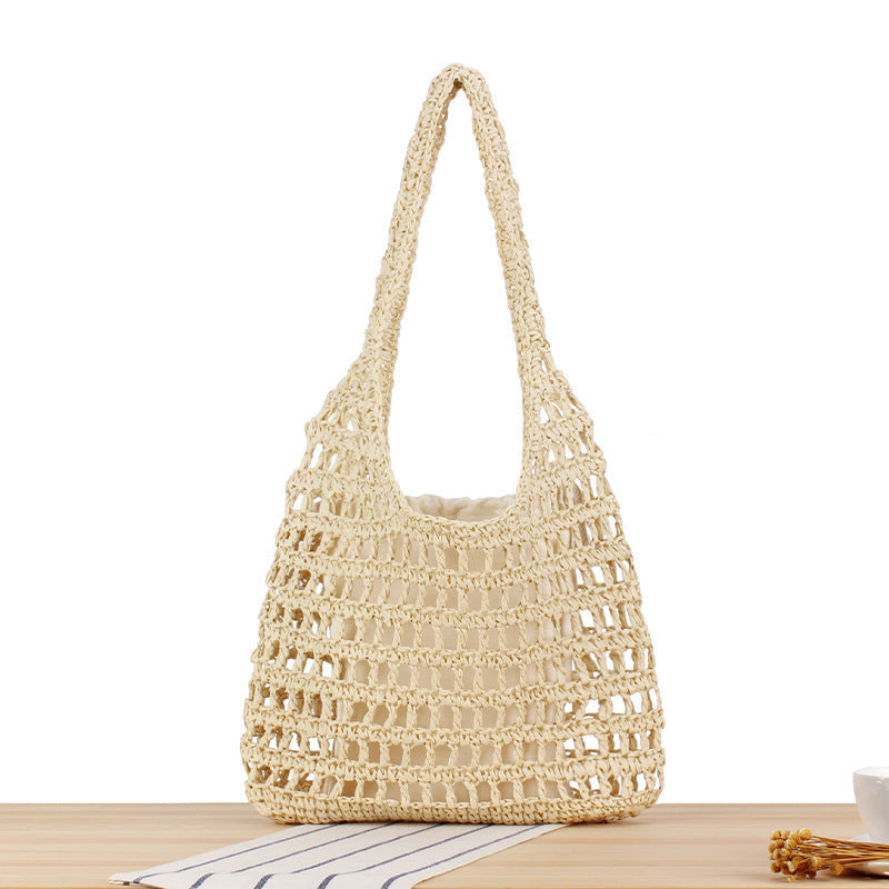 Handcrafted net shoulder bag with sturdy carrying handle Kalsten