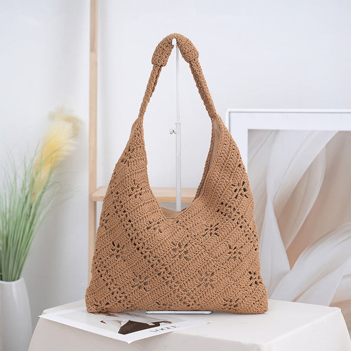 Handcrafted straw shoulder bag Kalsten