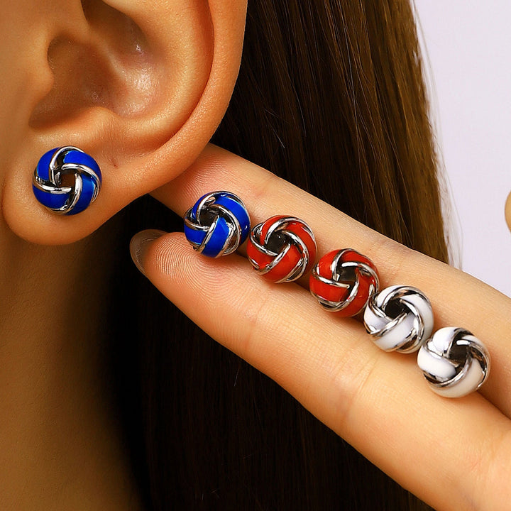 Women's nan patriotic novelty dangle hook earrings with laser-printed wooden fireworks charm Kalsten