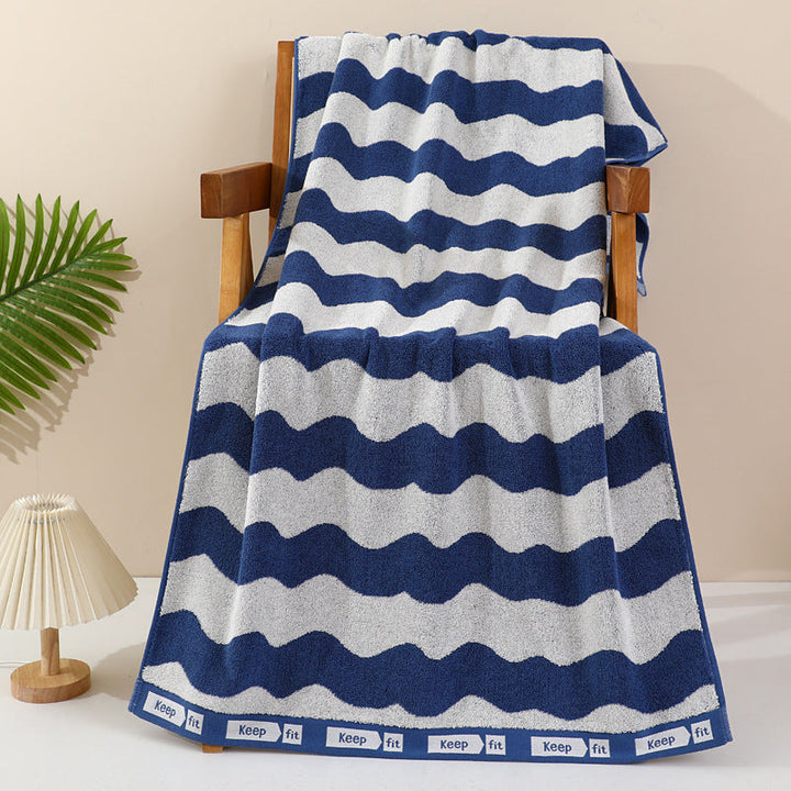 Cozy Terry Bath Towel with Stylish Polka Dot Design Kalsten