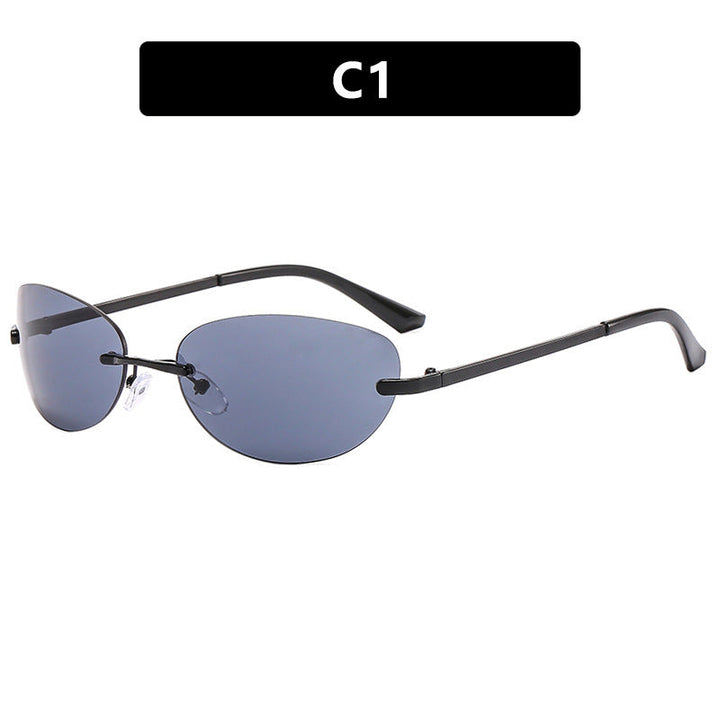 Ladies fashionable sunglasses in elegant half frame-B design Kalsten