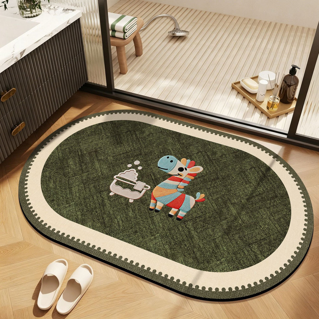 Playful Zoo-Themed Bathroom Mat Kalsten