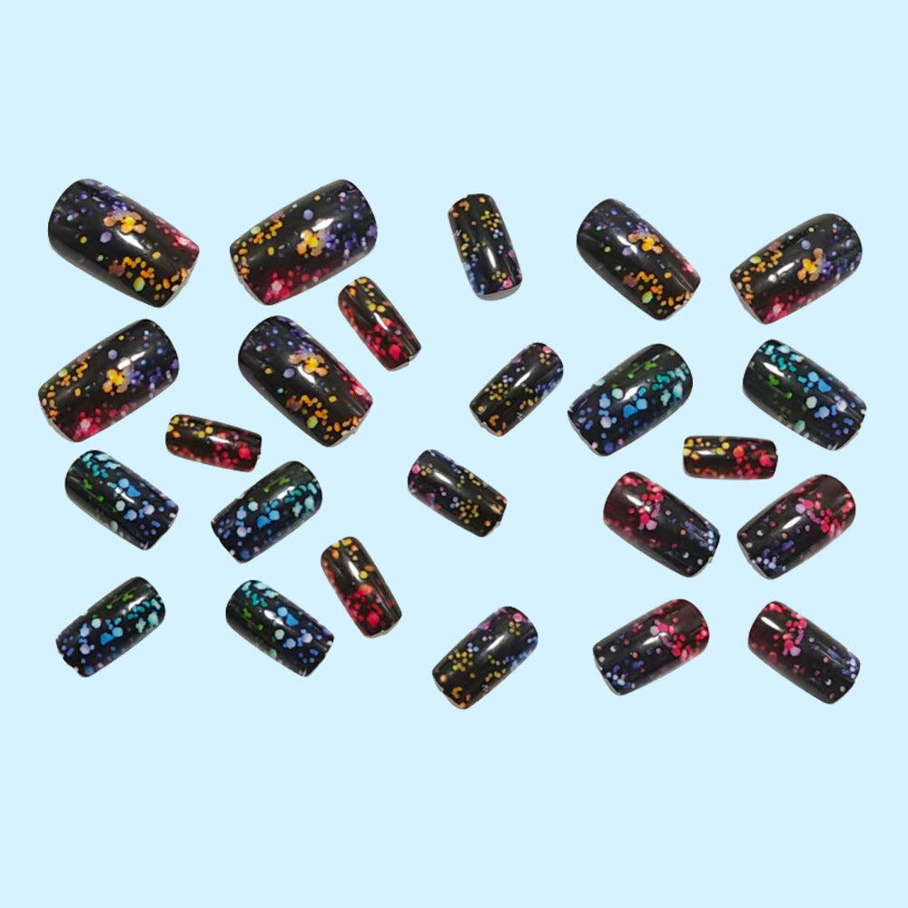 Sparkling artificial nails with glitter effect Kalsten