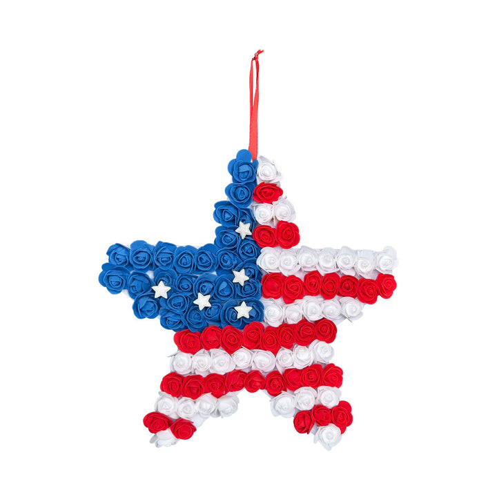 Unisex handmade foam rose star for door and wall decoration with hanging loop Kalsten