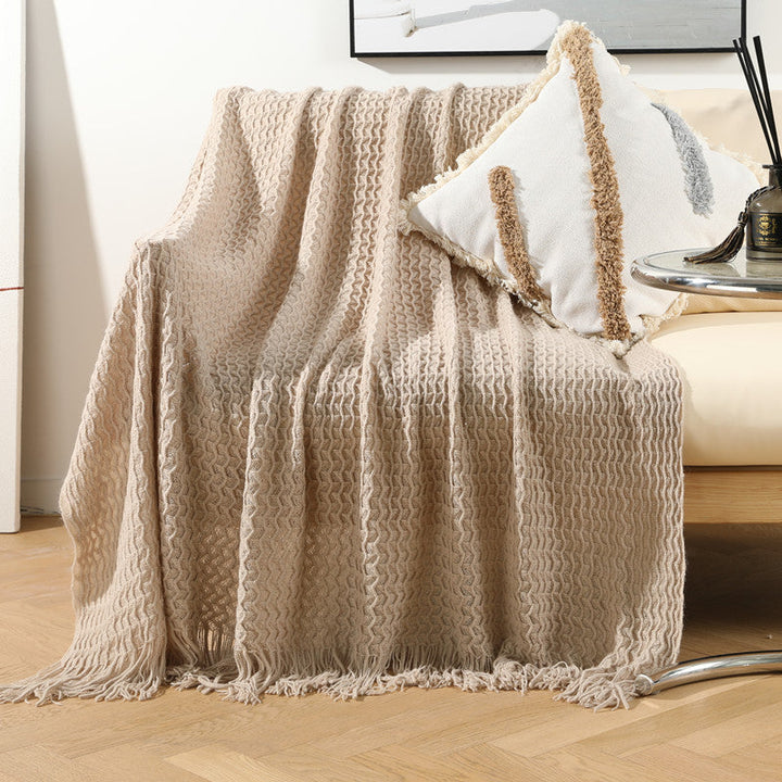 Cozy Knitted Throw Blanket Kalsten