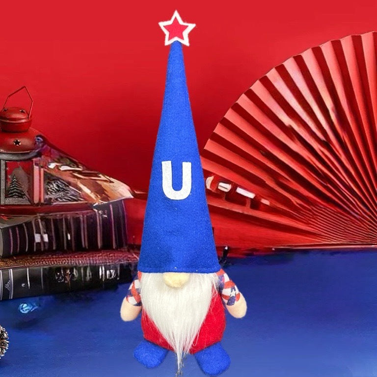 Unisex nan Plush Gnome Decorative Figure with Long Pointed Hat and Artificial Beard Kalsten