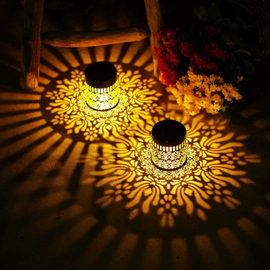 Decorative Solar Wall Light With Mandala Projection Pattern Kalsten