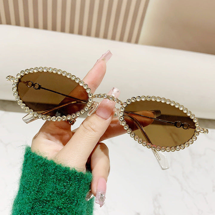 Ladies Designer Eyewear Frame with Extravagant Pearl Frame Kalsten