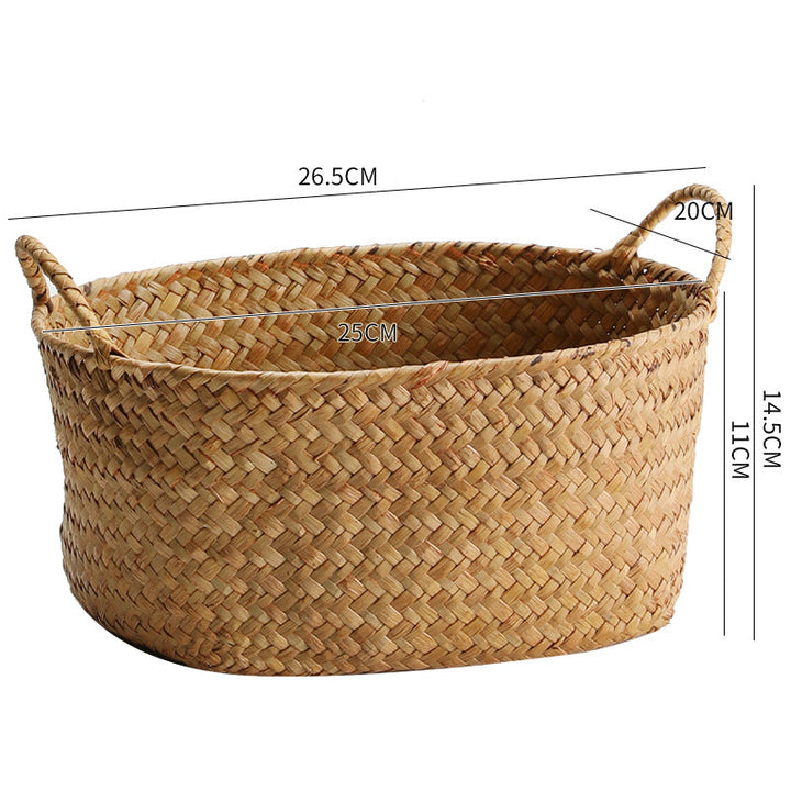 Unisex Braided Storage Basket with Ergonomic Handles Kalsten