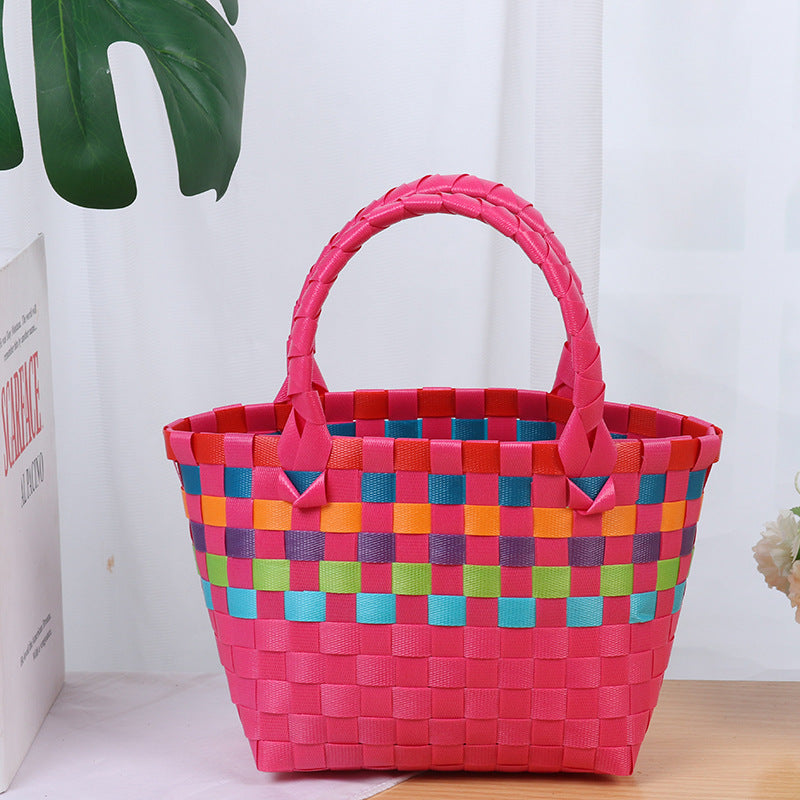 Colorful woven shopping bag Kalsten