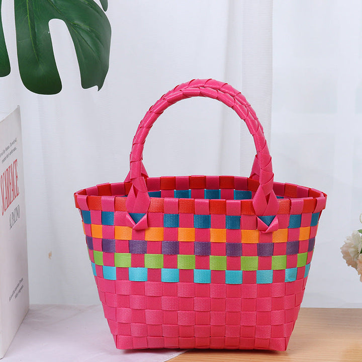 Colorful woven shopping bag Kalsten