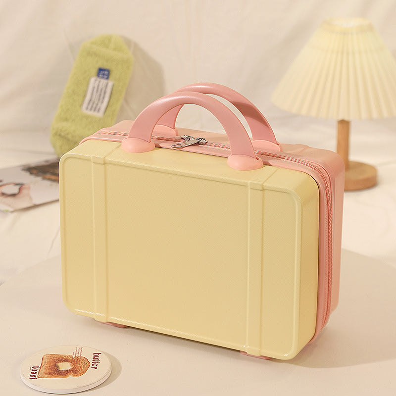 structured hard-shell vanity travel case with dual top handles and lockable zipper Kalsten