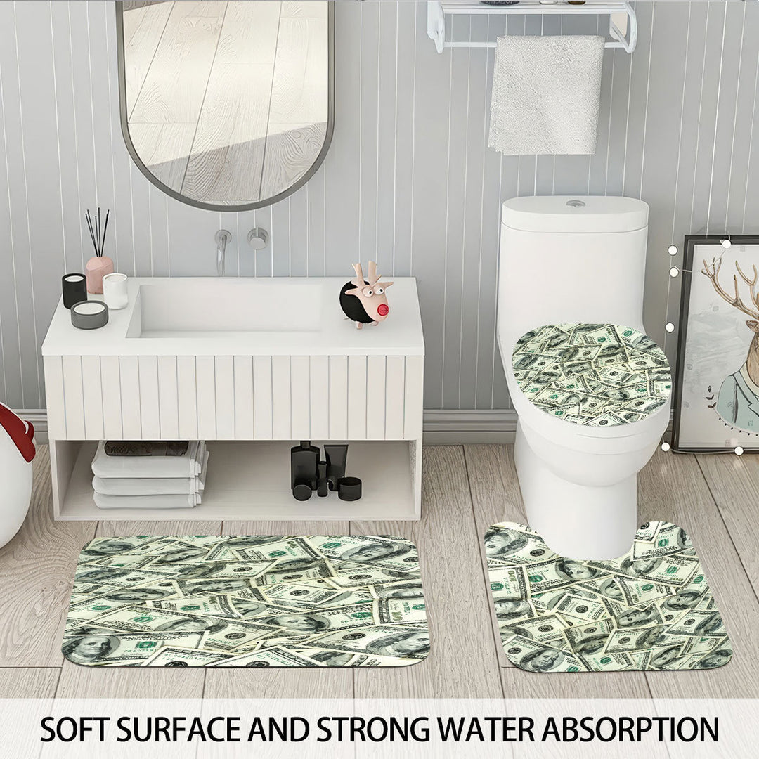 Digital Dollar Bill Bathroom Set Kalsten