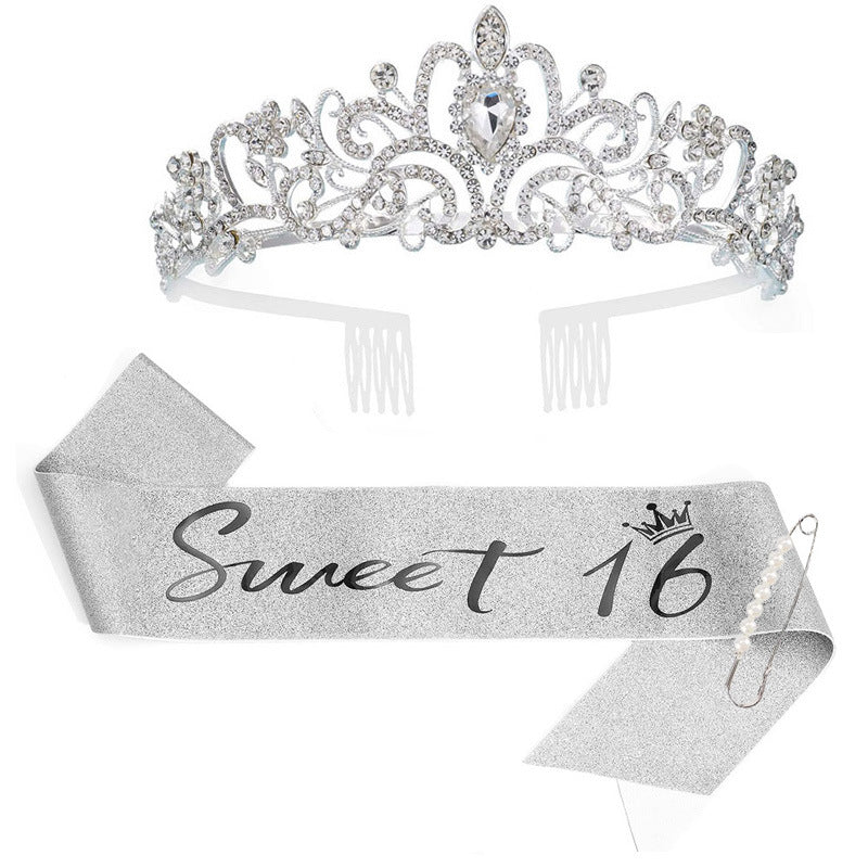 Women's Glamorous Tiara with rhinestone embellished design Kalsten