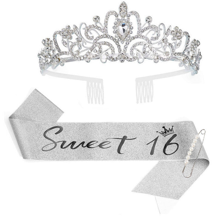 Women's Glamorous Tiara with rhinestone embellished design Kalsten