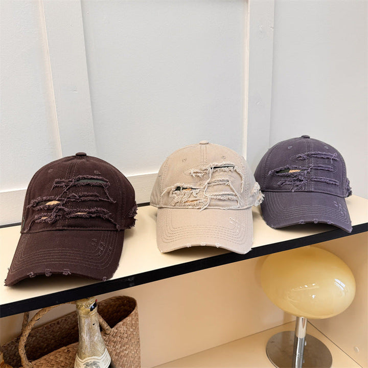 Men's Distressed Denim Baseball Cap Kalsten