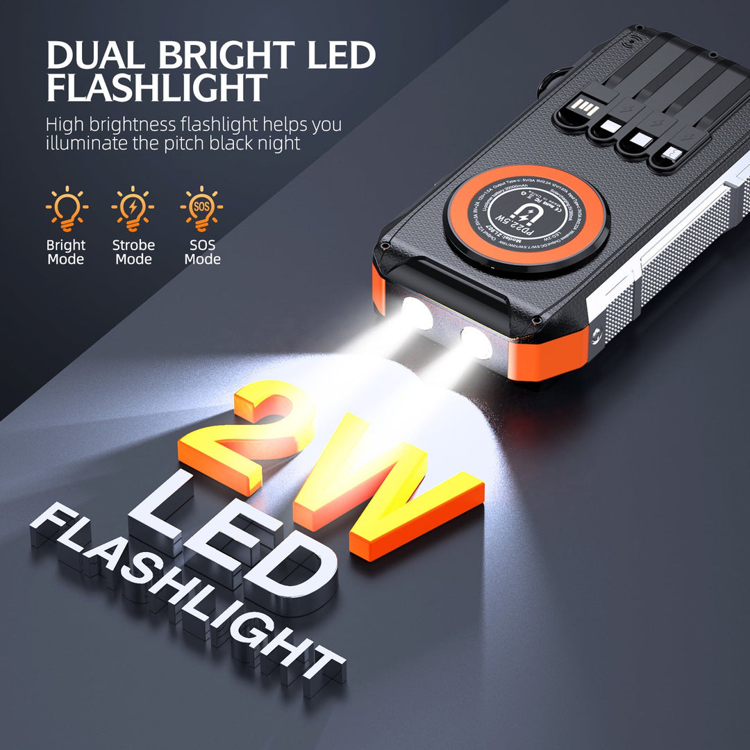 Multifunctional solar power bank with LED light and fast charging function Kalsten