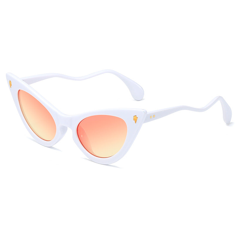 Women's Cat-Eye Sunglasses with Mirrored Lenses and Elegant Detail Kalsten