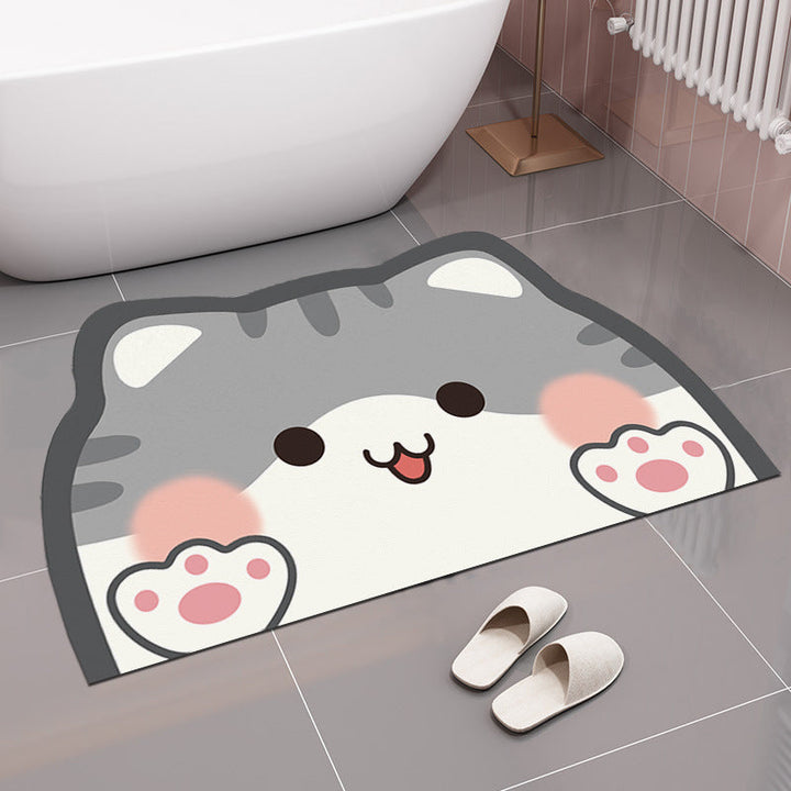 Cute Dog-Themed Bath Mat
