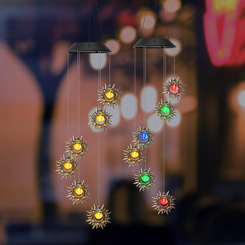 Decorative Hanging Star Wind Chime With Brass Stars And Tubular Aluminum Chimes Kalsten