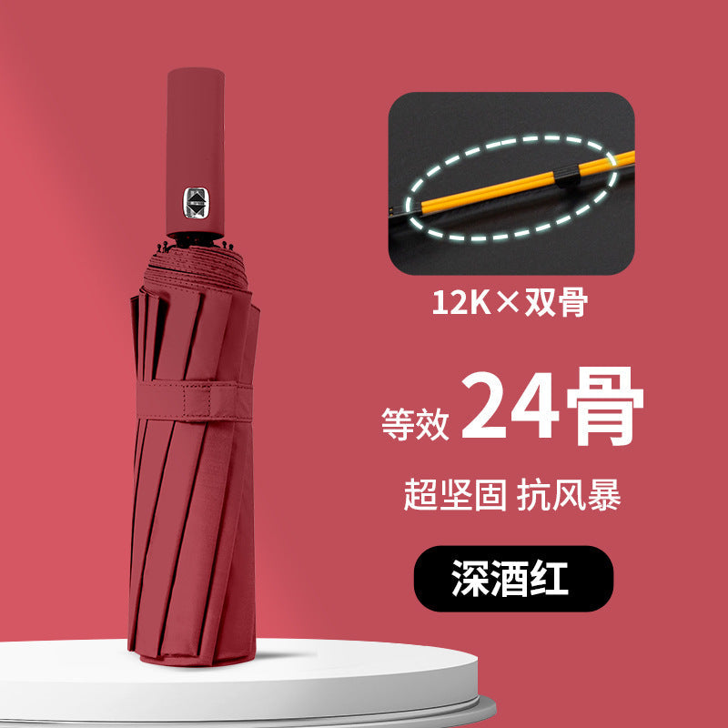 Ladies wind and rain protection umbrella with advanced double structure design Kalsten