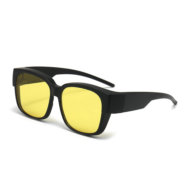 Women's stylish rectangular sunglasses with yellow lenses Kalsten