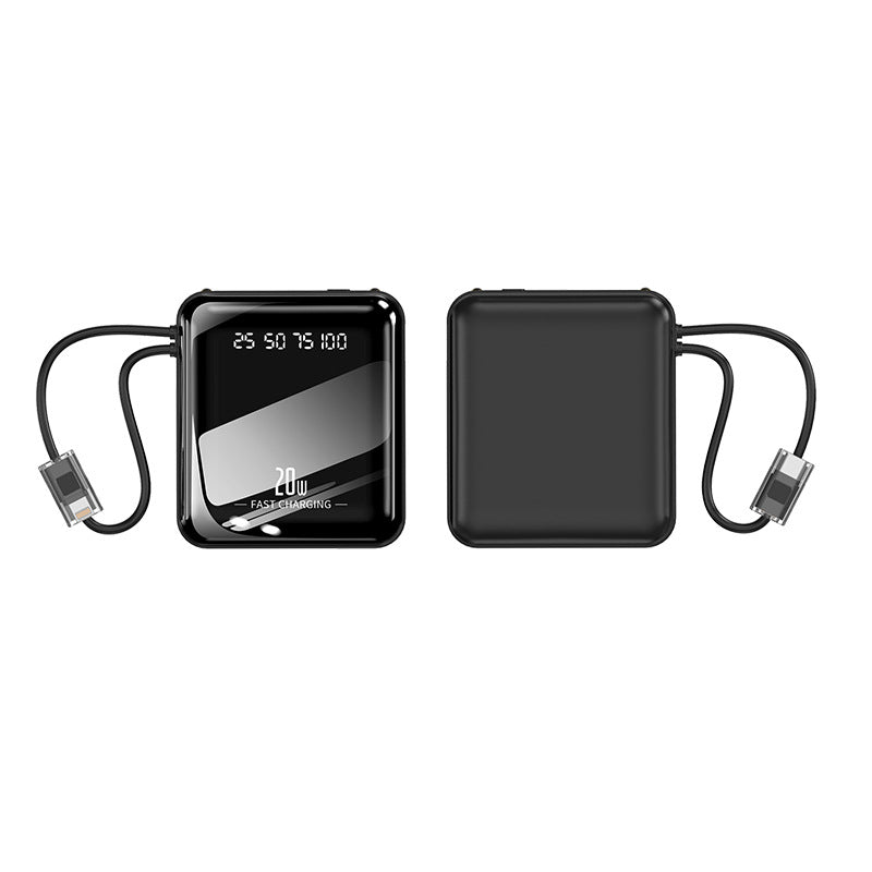 portable fast power bank with integrated charging cable and digital display Kalsten