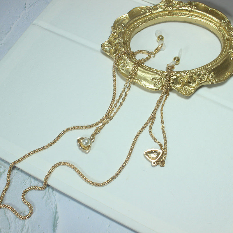 Elegant necklace with green stone and golden accents Kalsten