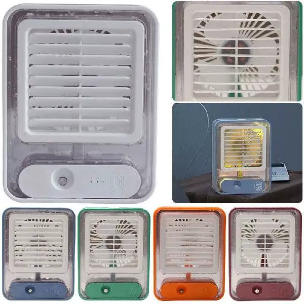 Unisex One Size Compact USB Microclimate Cooler and Whisper-Quiet Table Fan with Transparent Water Tank and Adjustable Louver Kalsten