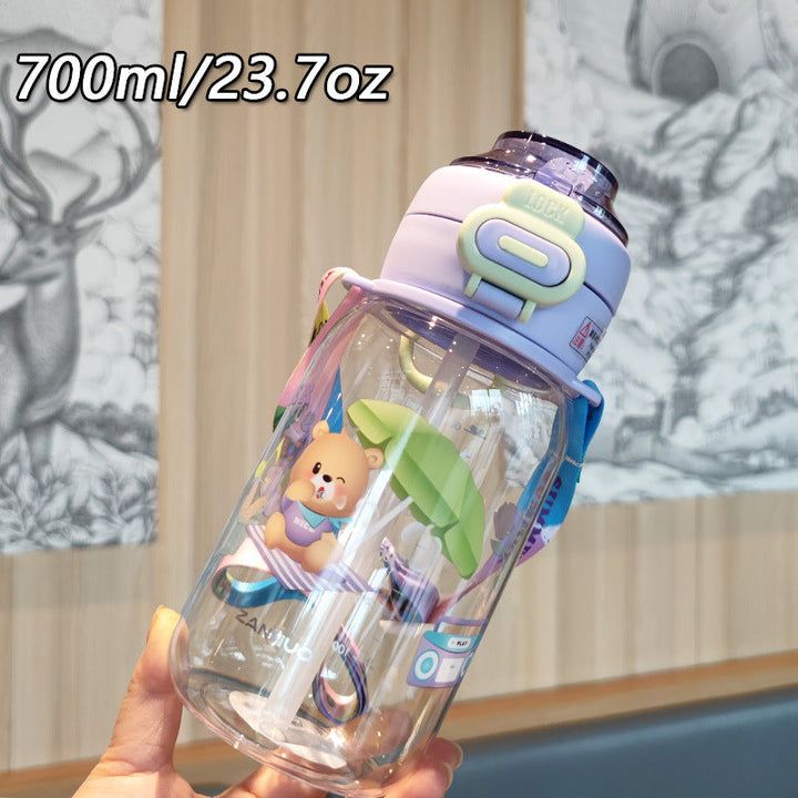 Women's creative water bottle with secure locking mechanism Kalsten