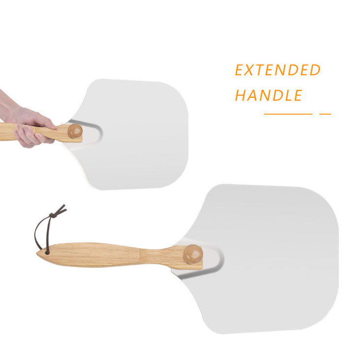 heavy duty bamboo handle pizza peel with anodized aluminum paddle Kalsten