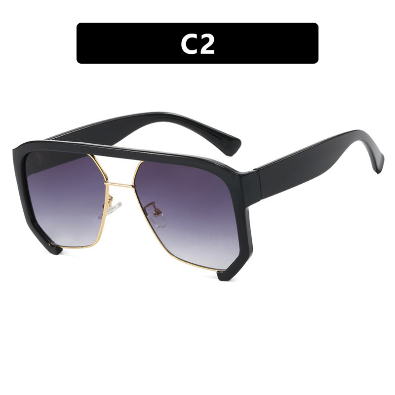 Ladies fashionable oversized sunglasses with elegant, faceted frame construction Kalsten