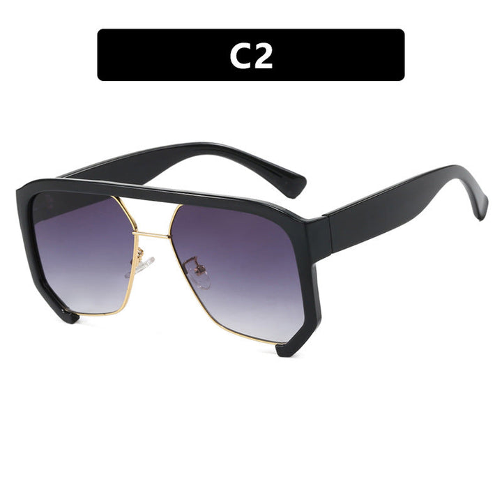 Ladies fashionable oversized sunglasses with elegant, faceted frame construction Kalsten