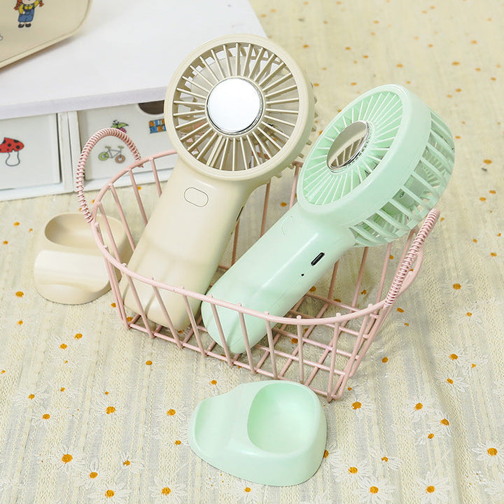 Women's Portable Hand Fan with Ergonomic Handle and USB Charging Function Kalsten