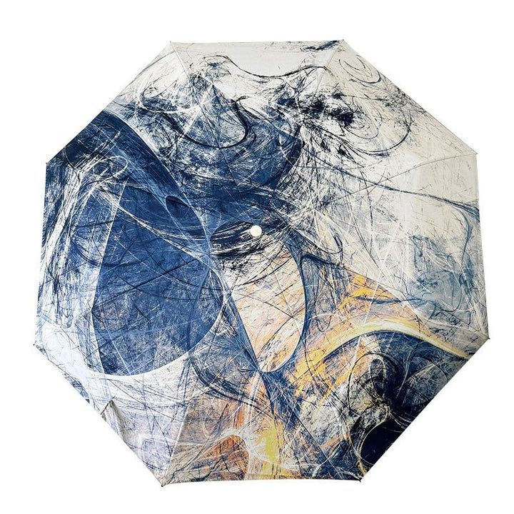 Ladies Folding Umbrella with Artistic Design and Automatic Opening Mechanism Kalsten