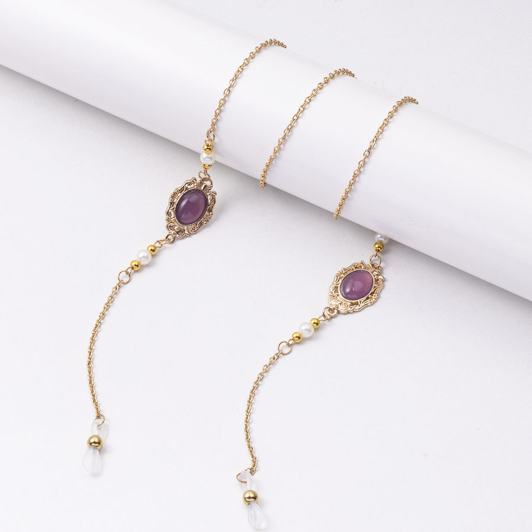Elegant Eyewear Chain with Decorative Gemstones Kalsten