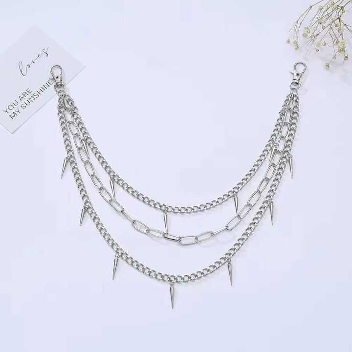 Fashionable chain belt with spiked details Kalsten