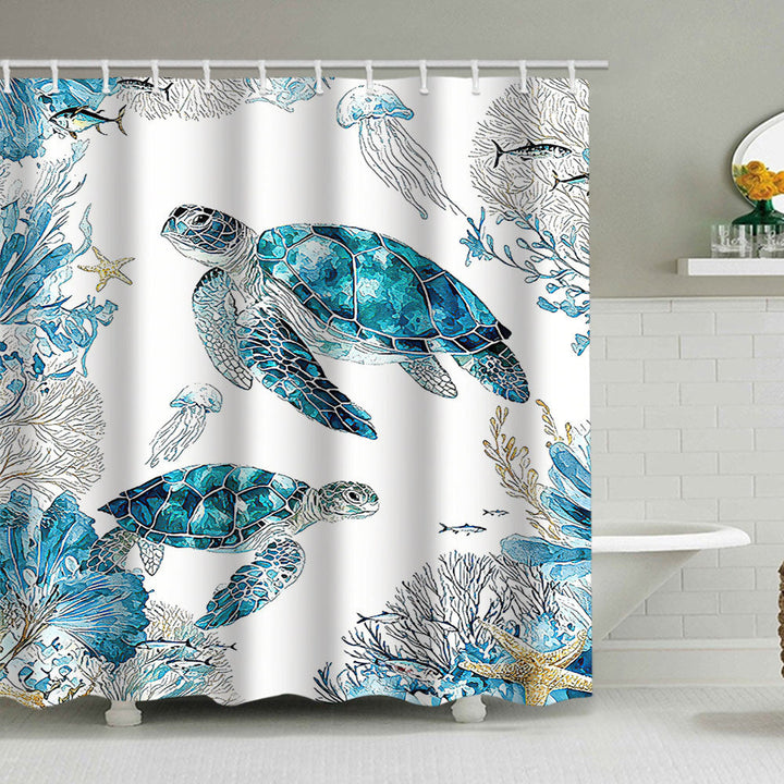 Ocean-Inspired Shower Curtain Kalsten